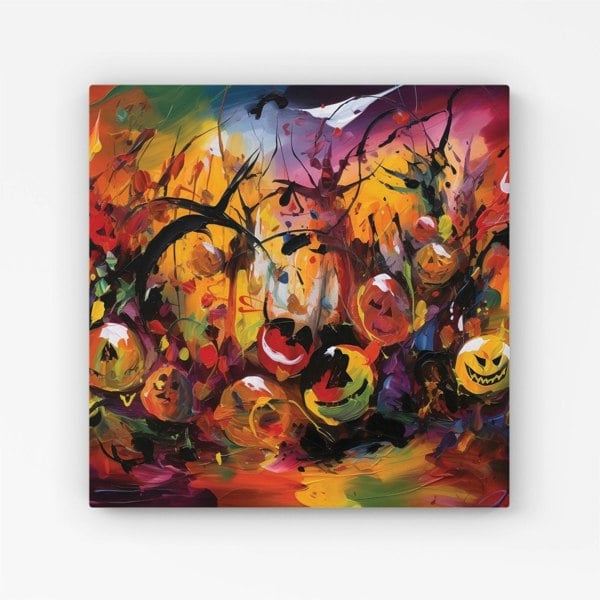 Warren Reed Abstract Halloween Painting Canvas