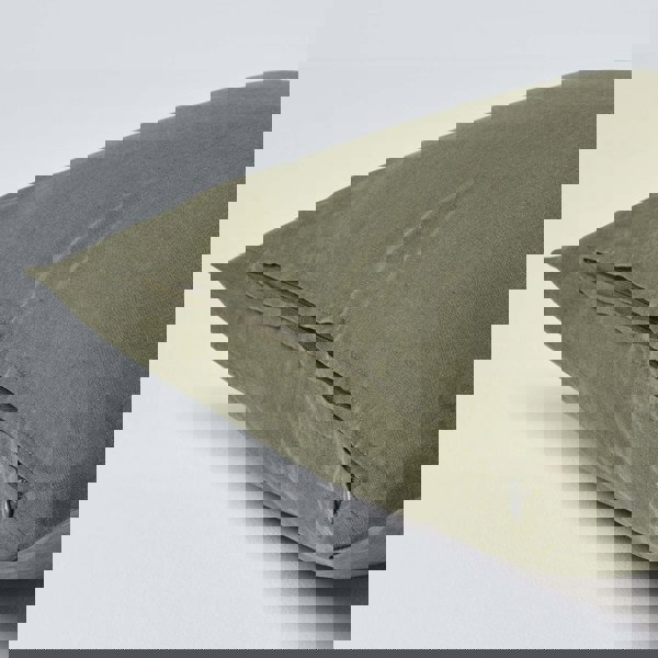 HOMESCAPES French Flax Linen Pillowcase, European Size