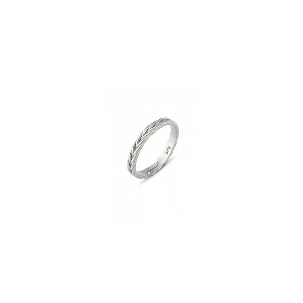 Spero London Braided Design Adjustable Sterling Silver Band Ring