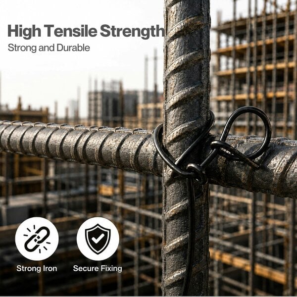 Traderight Wire Ties Rebar Tying Tool Reinforcing Mesh Loop Ties Metal 1000Pcs