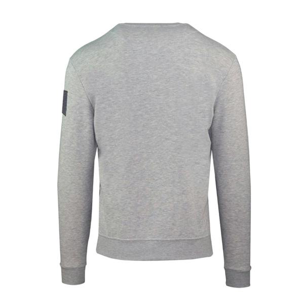 Aquascutum Mens Patch Ribbed Collar Sweatshirt - Grey - 