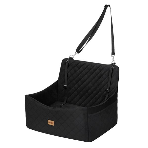 Skylos Dog Booster Car Seat Travel Carrier Bed Basket for Pet up to 55lbs Black