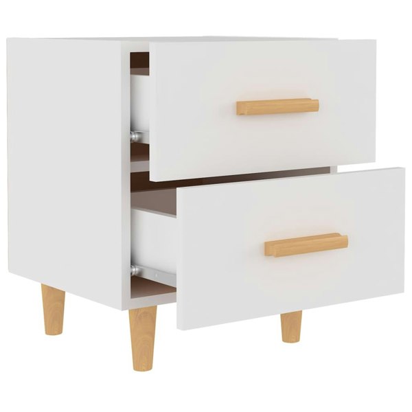 Berkfield Bed Cabinets 2 pcs White 40x35x47.5 cm