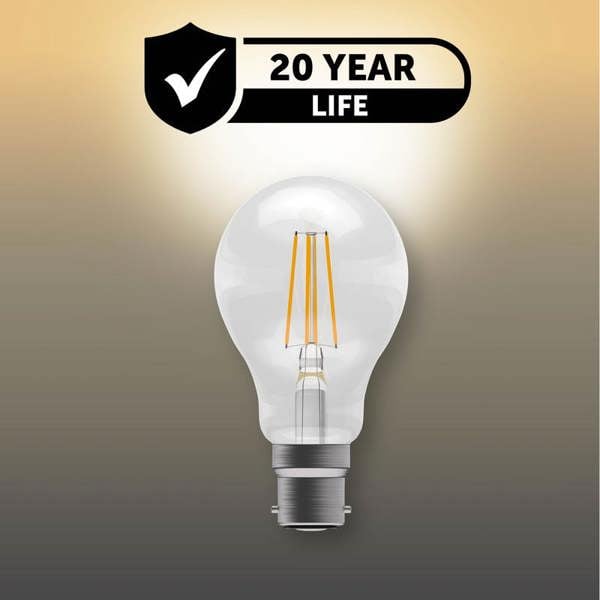 BELL Lighting B22 Bayonet Dimmable LED Filament GLS 7W Light Bulbs