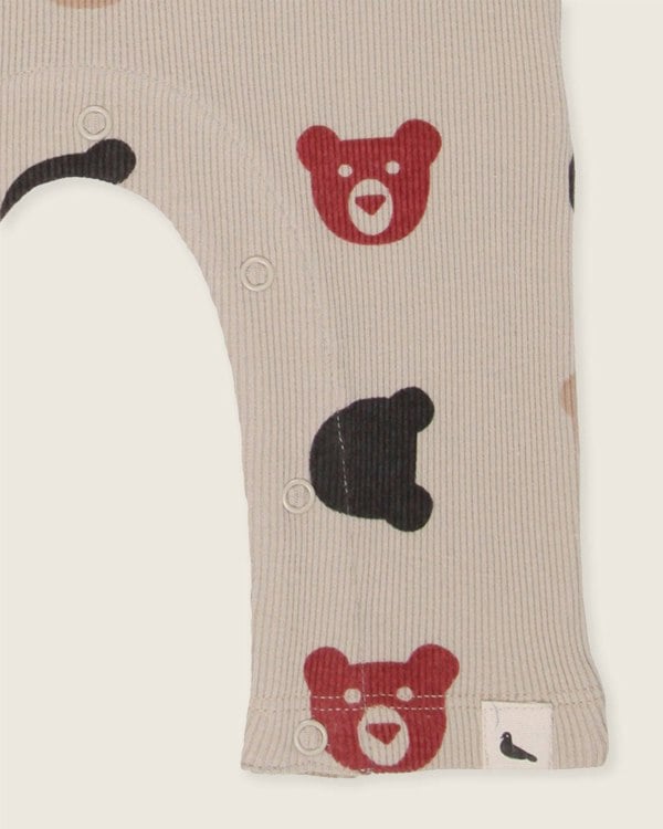 Stone Smiling Bear Print Romper - image 4