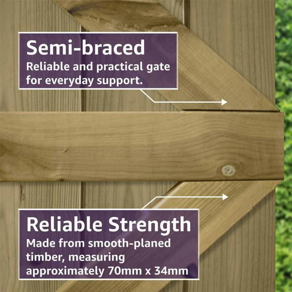 gate tongue & groove semi braced flat top [h.1800 x w.900] 10