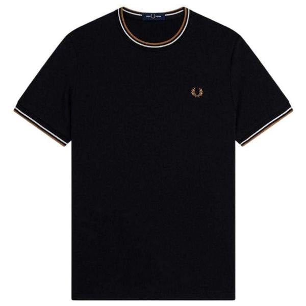 Fred Perry Mens Tipped T-Shirt - Black - 