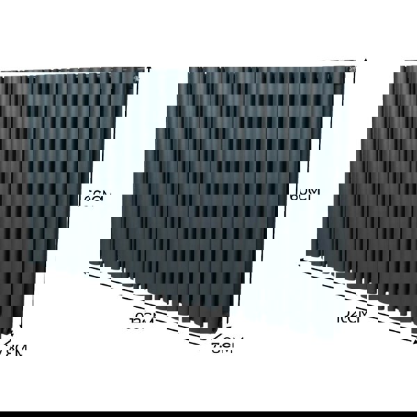 Monstershop Oval Column Radiator – 600mm x 1020mm – Anthracite Grey