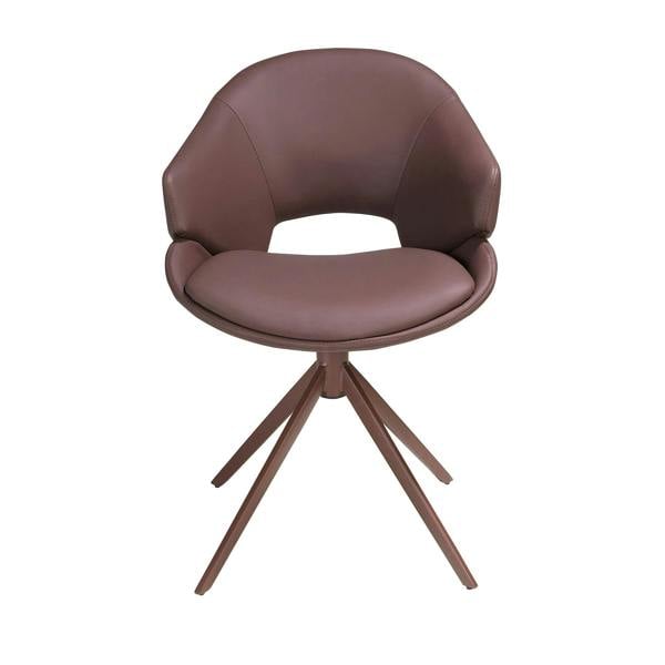 Angel Cerdá Copper brown leatherette swivel chair 4243