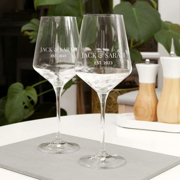 Personalised Special Date Wine Glass - lifestyle shot