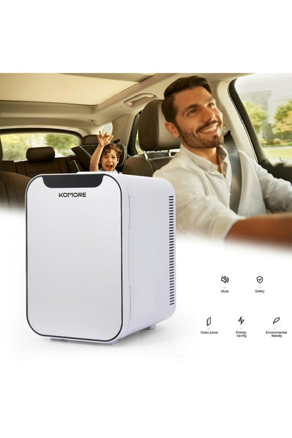 Living and Home White 18L Dual-Use Mini Refrigerator