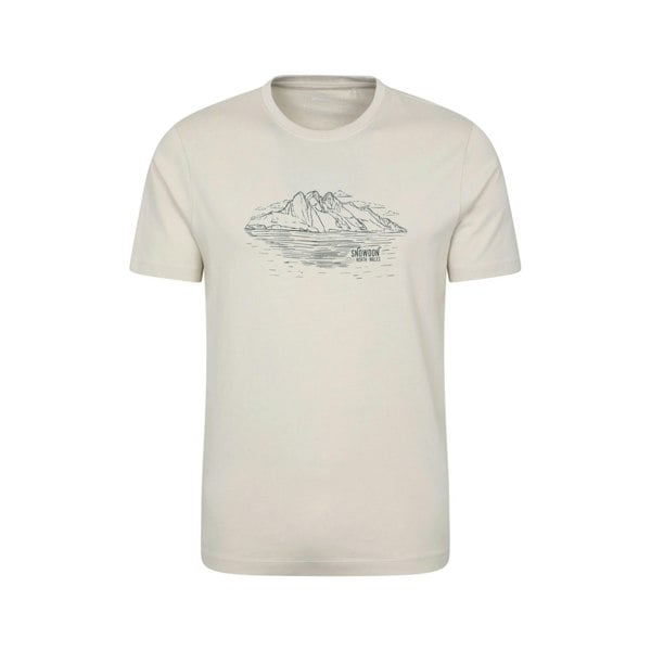 Mountain Warehouse Mens Snowdon Mountain Short-Sleeved T-Shirt - Off White