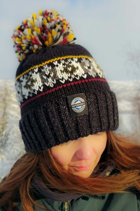 SuperBobble Shadow Pine Fairisle Knit Hat
