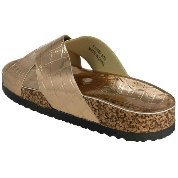 Spot On Ladies Spot On Open Toe Slip On Mule