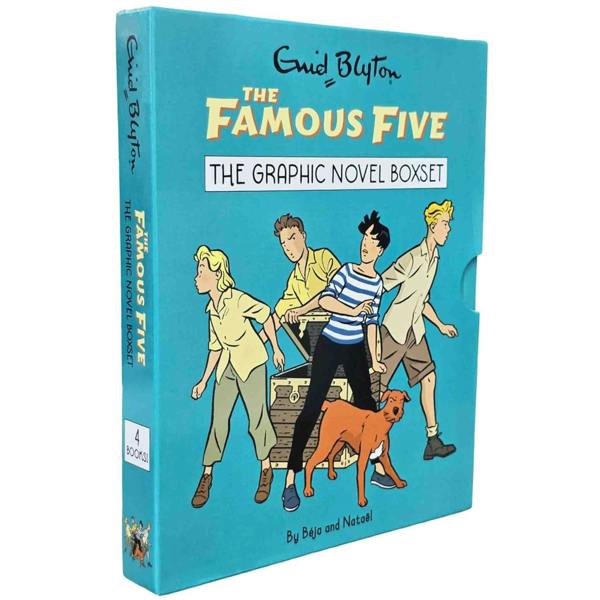 Famous Five Graphic Novel 4 Books Collection Box Set by Enid Blyton – Adventure Comic Collection for Kids