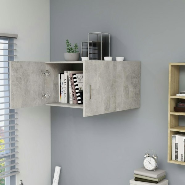 Berkfield Wall Mounted Cabinet Concrete Grey 80x39x40 cm Engineered Wood