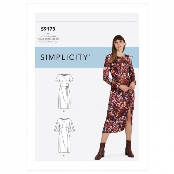 Simplicity Sewing Pattern 9173, Dresses for Women, H5 (6-8-10-12-14) - Intermediate