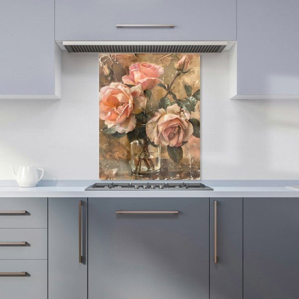 Warren Reed - Designer Vintage Roses Kitchen Splashback