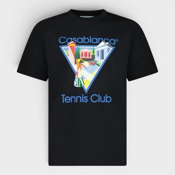 Casablanca La Joueuse Printed T-Shirt Black