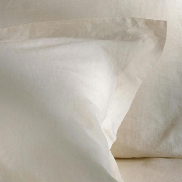 Soak&Sleep Chalky White French Linen Bed Set