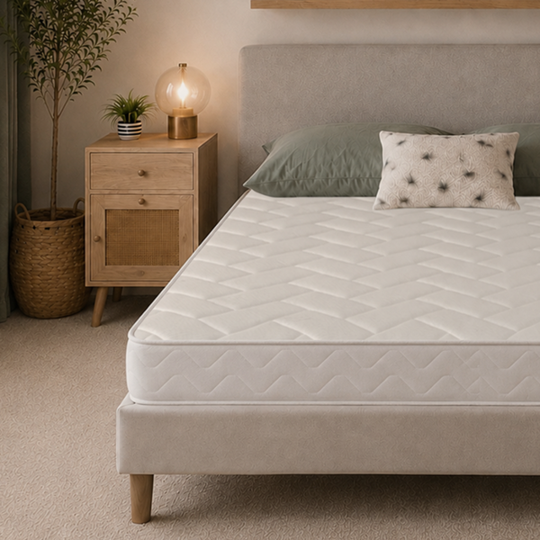 Starlight Beds Quilted Brick Hybrid Mattress - 18cm Deep, Soft Firmness