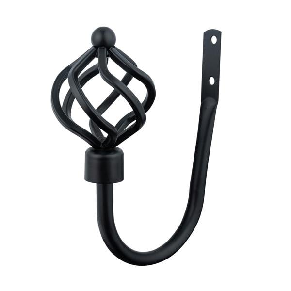 A.Unique Home Twisted Metal Extendable Curtain Pole with Rings and Fittings, In a Variety of Colours and Sizes (25/28mm)