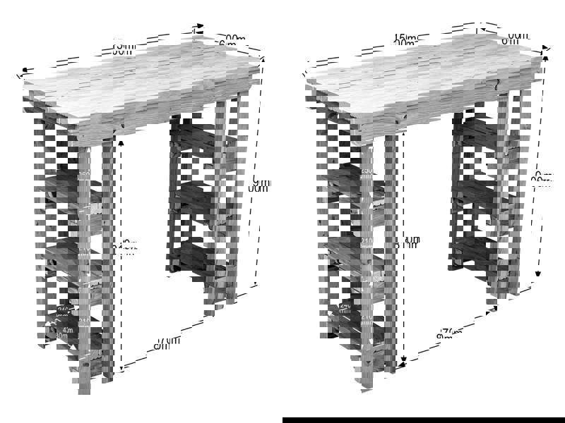 Garden Potting Table – 150cm Multi-Purpose Wooden Workbench ideal for Planting, Gardening, and Outdoor Storage