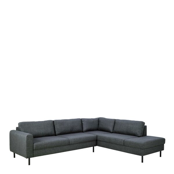 Wyld Haus San Sebastian Right Hand Corner Sofa Upholstered Dark Grey Fabric