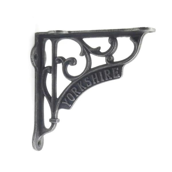 Pair of Antique Cast Iron Victorian Style 'Yorkshire' Shelf Brackets 