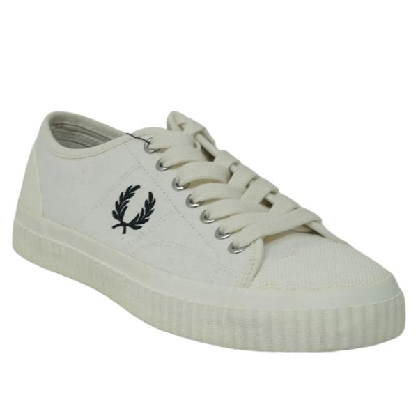 Fred Perry Hughes Low Canvas Light Ecru Trainers - White