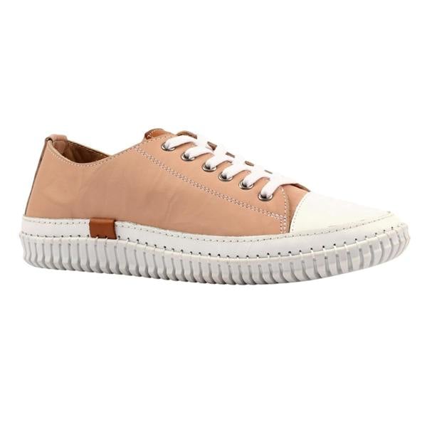 Lunar Womens Truffle II Leather Plimsolls - Nude