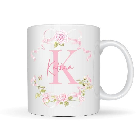 Aye Do Gifts Personalised Pink Roses Mug, Candle & Socks Gift Hamper | Birthday Gift