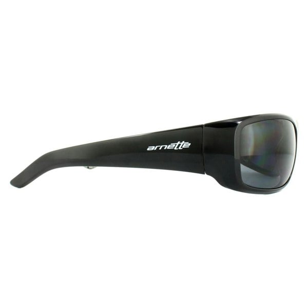 Arnette Sunglasses Hot Shot 4182 214981 Polished Black Graphics Inside Grey Polarized