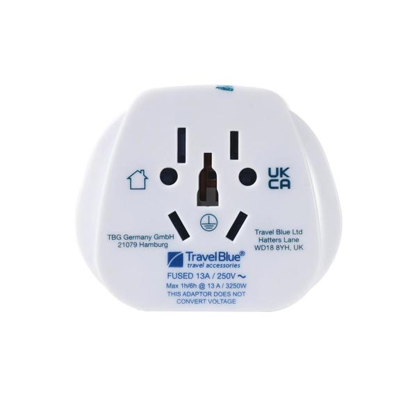 Travel Blue World to UK Travel Adaptor