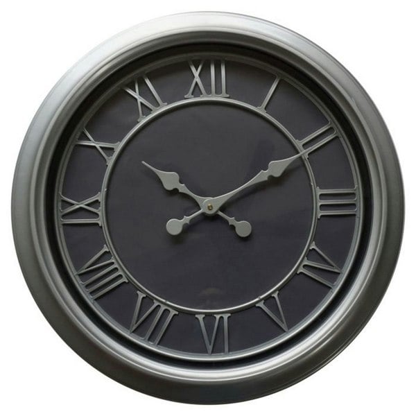 Hill Interiors Bloomsbury Wall Clock - Silver