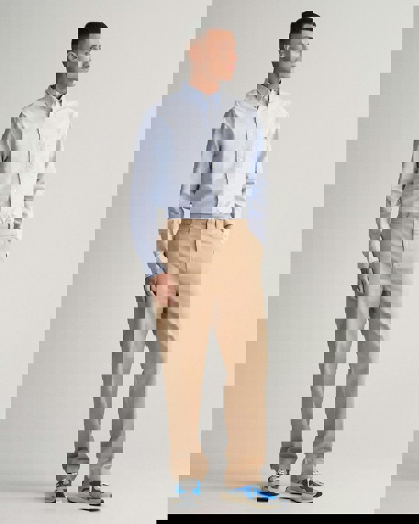 GANT Mens Regular Fit Long Sleeve Oxford Shirt - 455 Light Blue