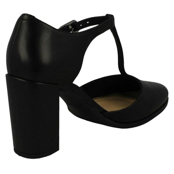 Clarks Ladies Clarks T-Bar Heeled Court Shoes Freva85 Bar