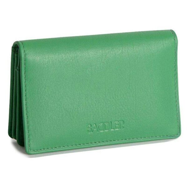 SADDLER JESSICA Leather Credit Card Holder with RFID Protection - 2 Sections and ID Window - Jelly Bean