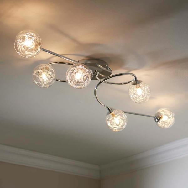 Pagazzi Lighting Jaymie 6-Light Chrome Semi-Flush Ceiling Light