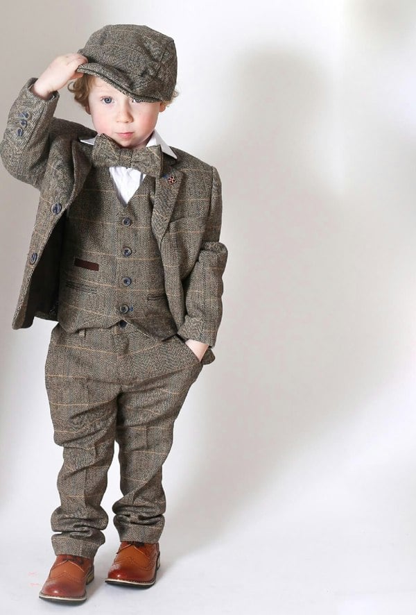 Cavalli Albert Tweed Flat Cap - Brown