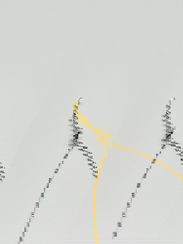 SVNX Double Ring Diamante Bracelet in Gold Colour - Gift Boxed