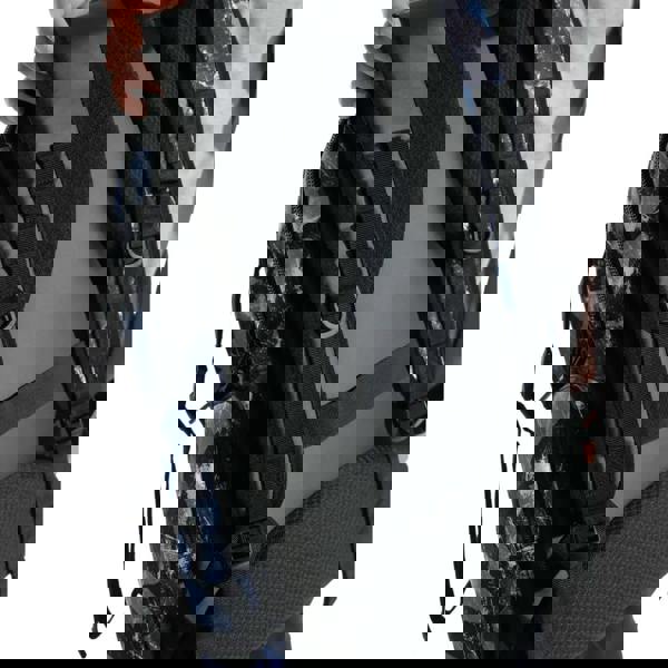 Arena All Set 45L Backpack in blue black camo with padded straps