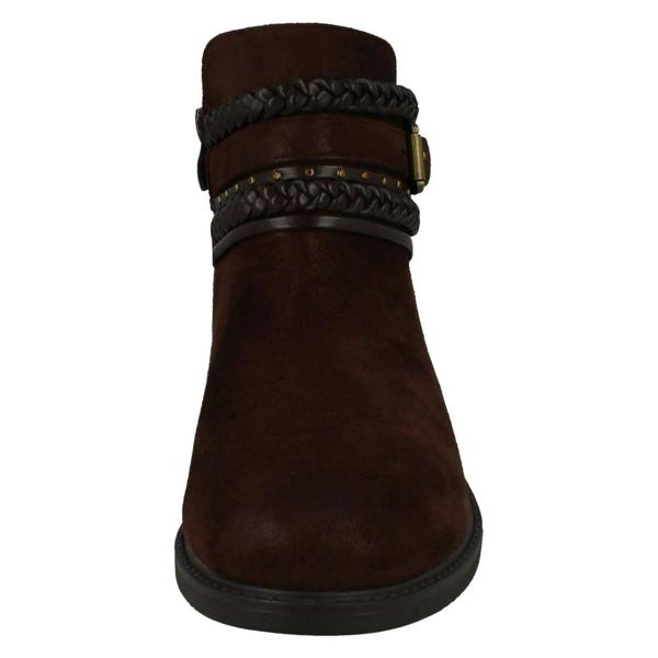 Spot On Ladies Spot On Low Heel Ankle Boots F51032