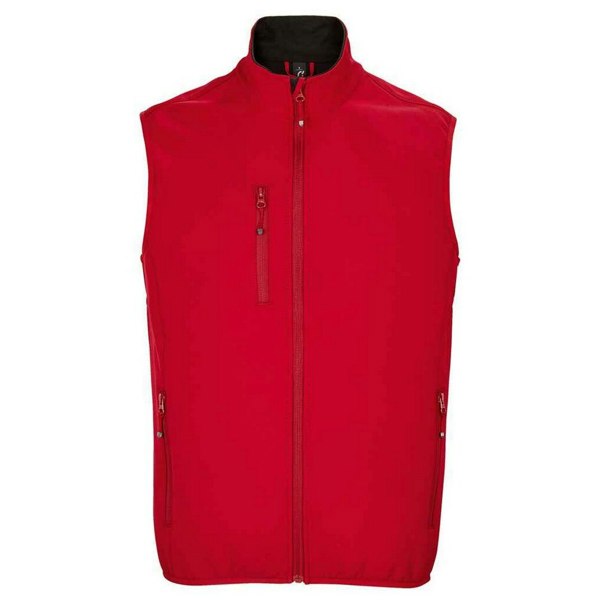 SOLS Mens Falcon Softshell Recycled Body Warmer - Pepper Red