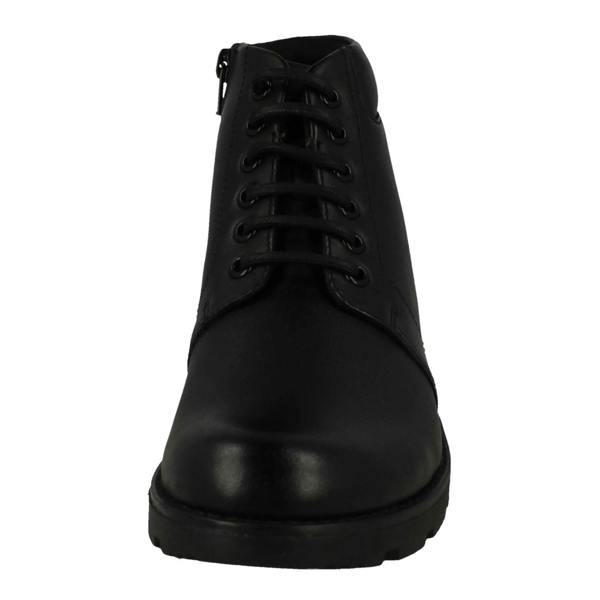 Clarks Boys Clarks Smart Biker Style Ankle Boots Heath Mid Y