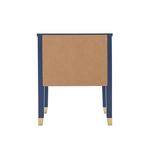 Cabinet Bits Palazzi 2 Drawer Bedside Blue H61 W50 D40cm