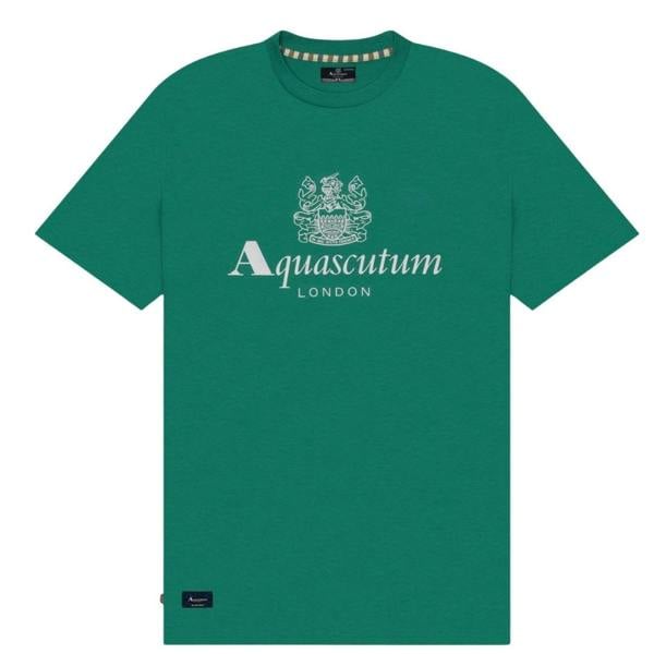 Aquascutum Active Beach Basic Big Logo T-Shirt Green Green T-Shirt XS