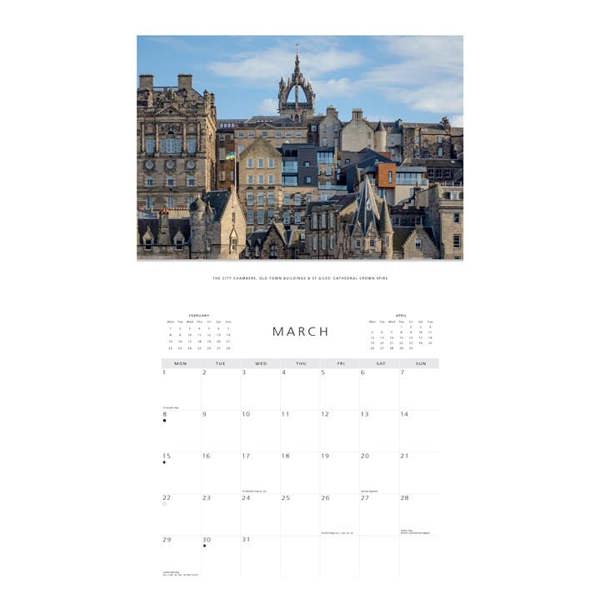 Colin Baxter, Edinburgh Calendar 2027, Wall Calendars, Month To View, Travel, Gift
