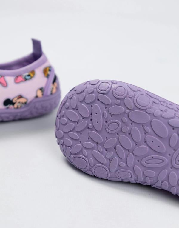 Disney Minnie Mouse Girls Purple Daisy Aqua Shoes