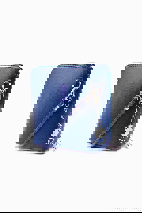 Kitise Small Italian Leather Handbag Crossbody Bag With Kitise Kitty Charm